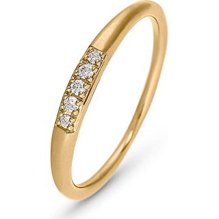 CHRIST Diamonds Damen-Damenring 5 Diamant 50 Gelbgold