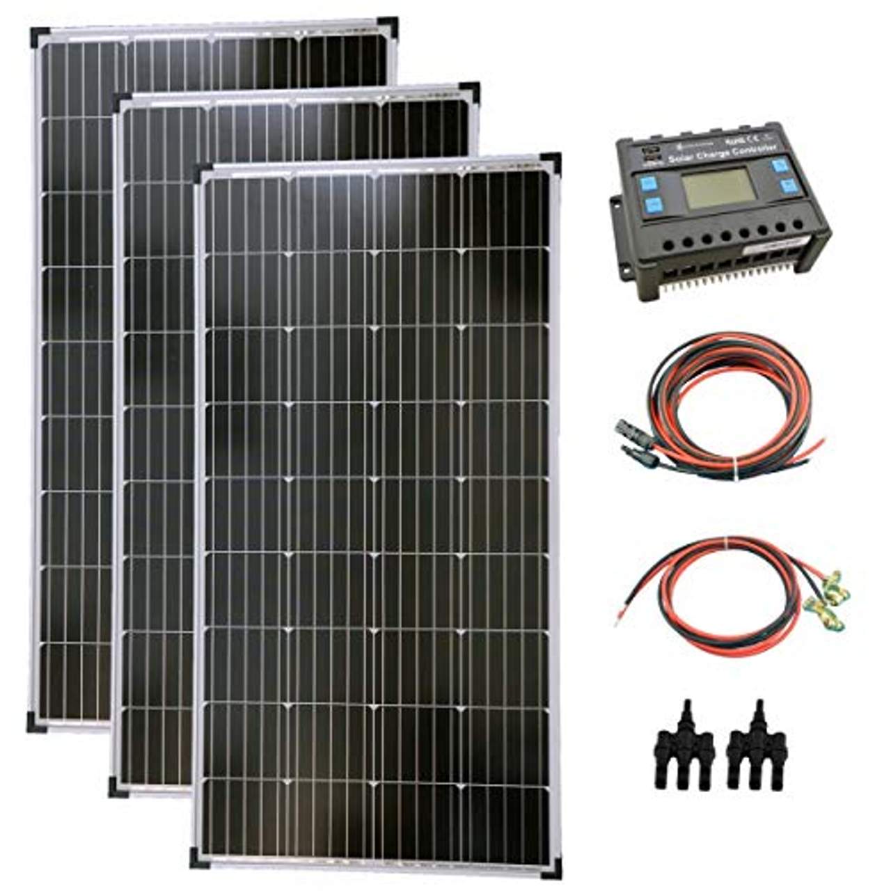 solartronics Komplettset 3x130 Watt Solarmodul Laderegler Photovoltaik
