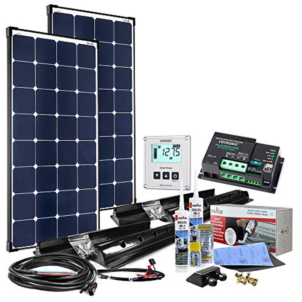 Solar Set Solarpanel Solarmodul 80W 12V Solarzelle Wohnmobil Wohnwagen 