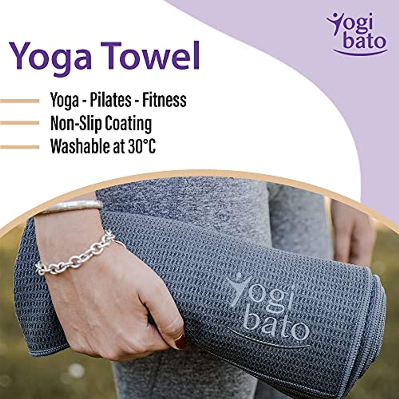Yogibato Yoga Handtuch rutschfest & schnelltrocknend