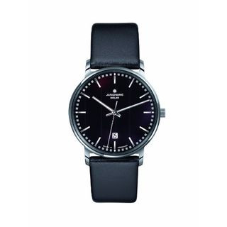 Junghans Herren-Armbanduhr XL MILANO SOLAR Analog Leder 014/4060