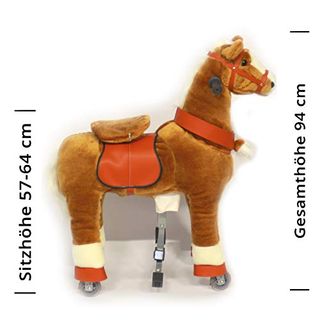 Plüsch-Steckenpferd Stecken-Einhorn Pferd Pony Stiel Pferdekopf mit Sound 94 cm 