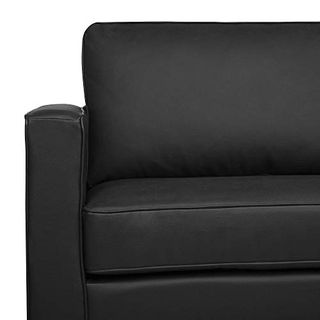 Beliani Sofa 3-Sitzer Leder modernes Ledersofa in Schwarz Couchsofa