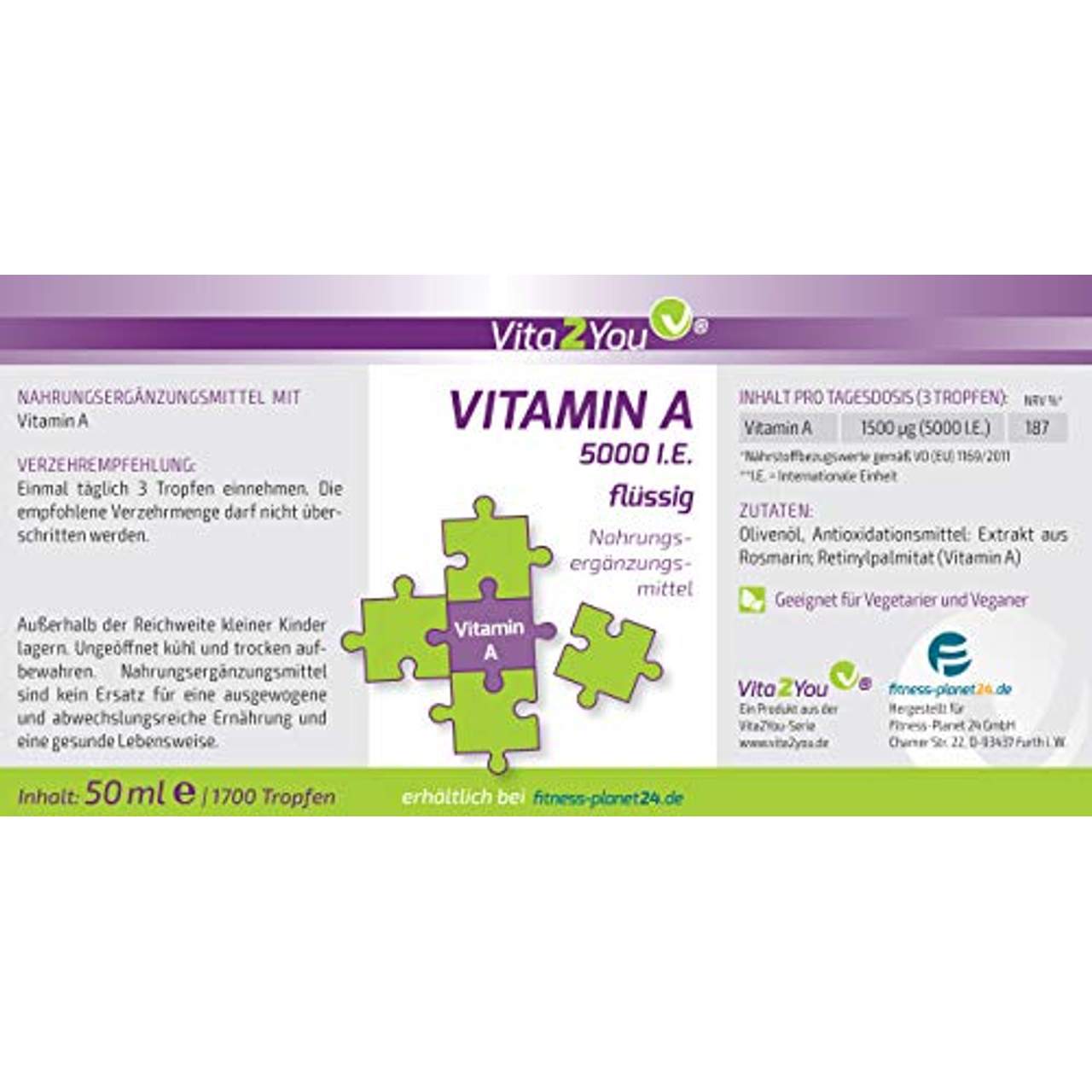 Vitamin A Tropfen 5000 IE Retinol