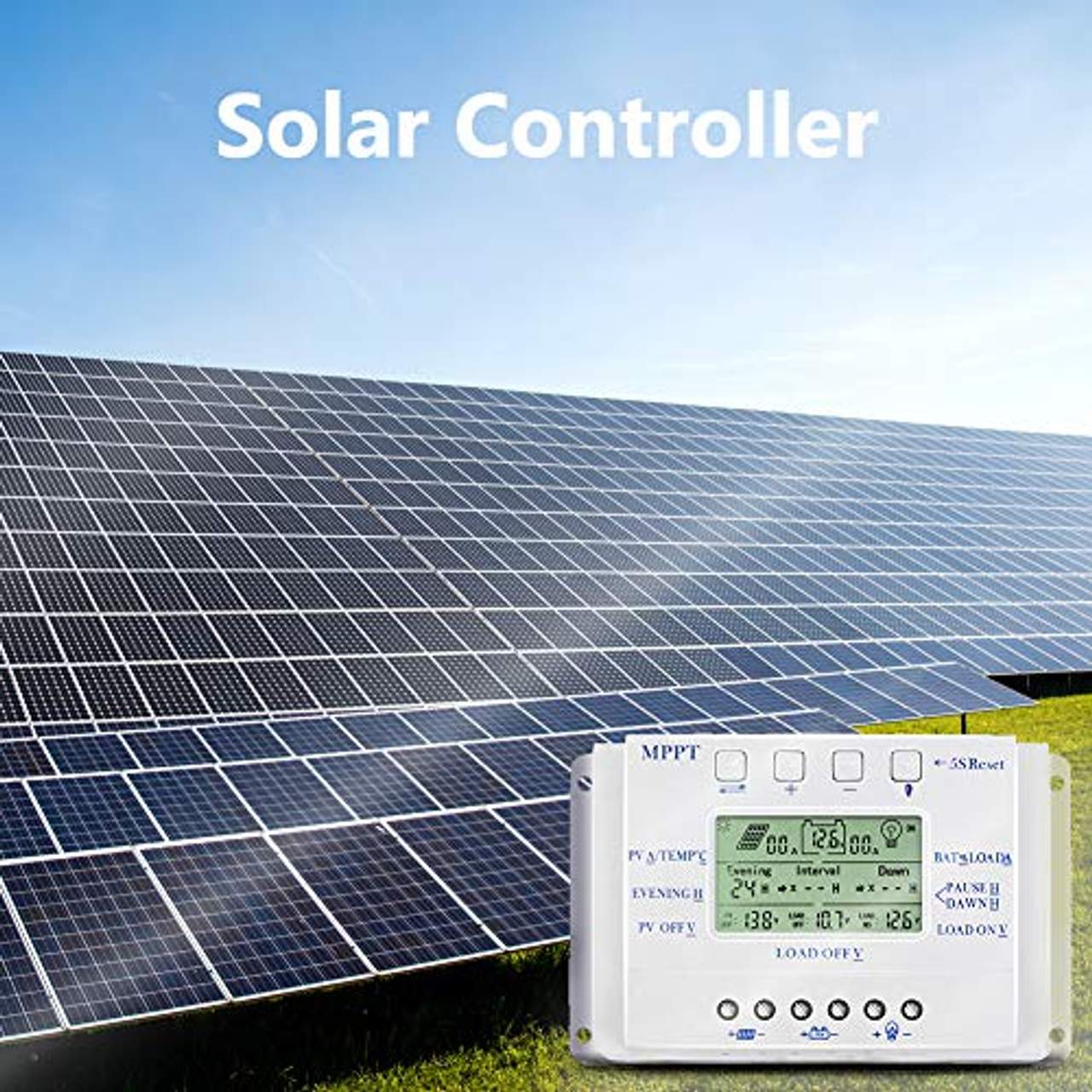 Mppt 20A Solarpanel Controller 12V 24V Solarregler Dual Timer-Funktion
