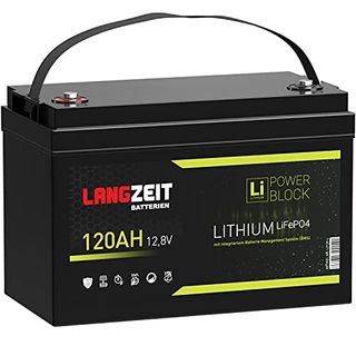 LANGZEIT Lithium Batterie 12V 120Ah LIFEPO4