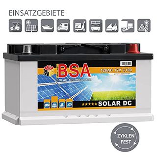 Solarbatterie 120Ah 12V Wohnmobil Versorgungsbatterie Boot Solar Batterie 100AH 