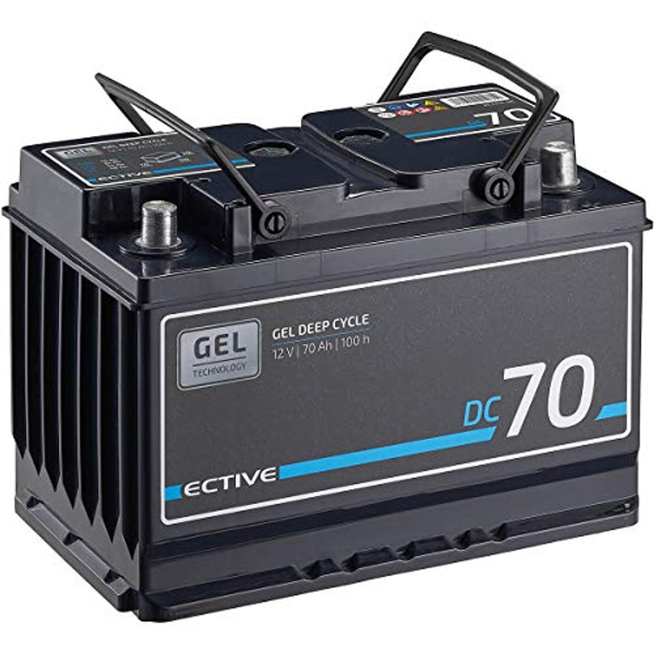 ECTIVE 70Ah 12V Gel Versorgungsbatterie DC 70 Gel Deep Cycle Solar-Batterie