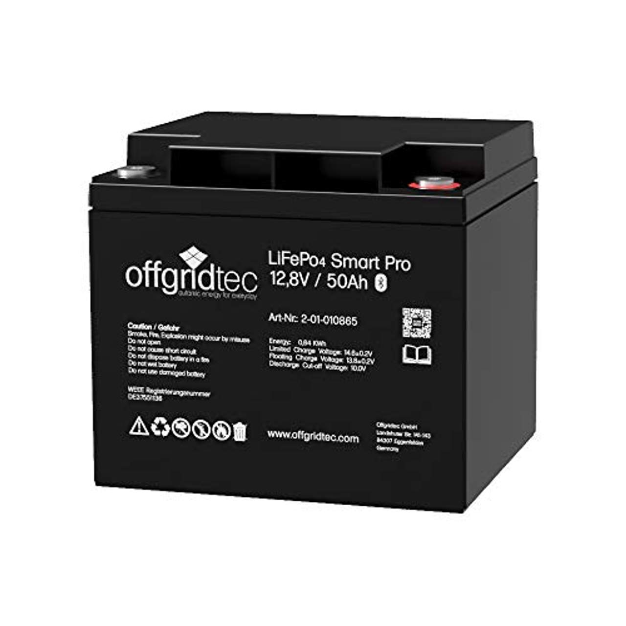 Offgridtec LiFePo4 Batterie 12/50 12,8V 50Ah 640Wh BMS integriert