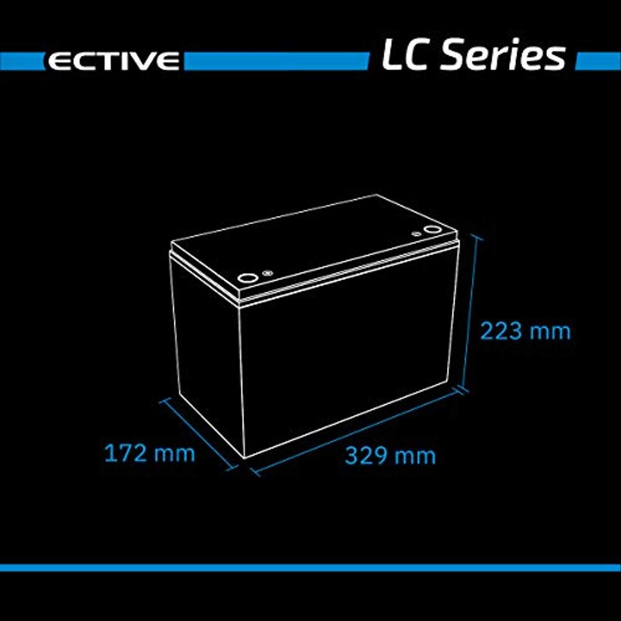 ECTIVE LC100L 12V 100Ah 1280Wh LiFePo4 Lithium-Eisenphosphat im LiFePO4  Solar Akku Vergleich 2024