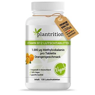 plantrition Vitamin B12 Methylcobalamin 100 Vegane Lutschtabletten hochdosiert