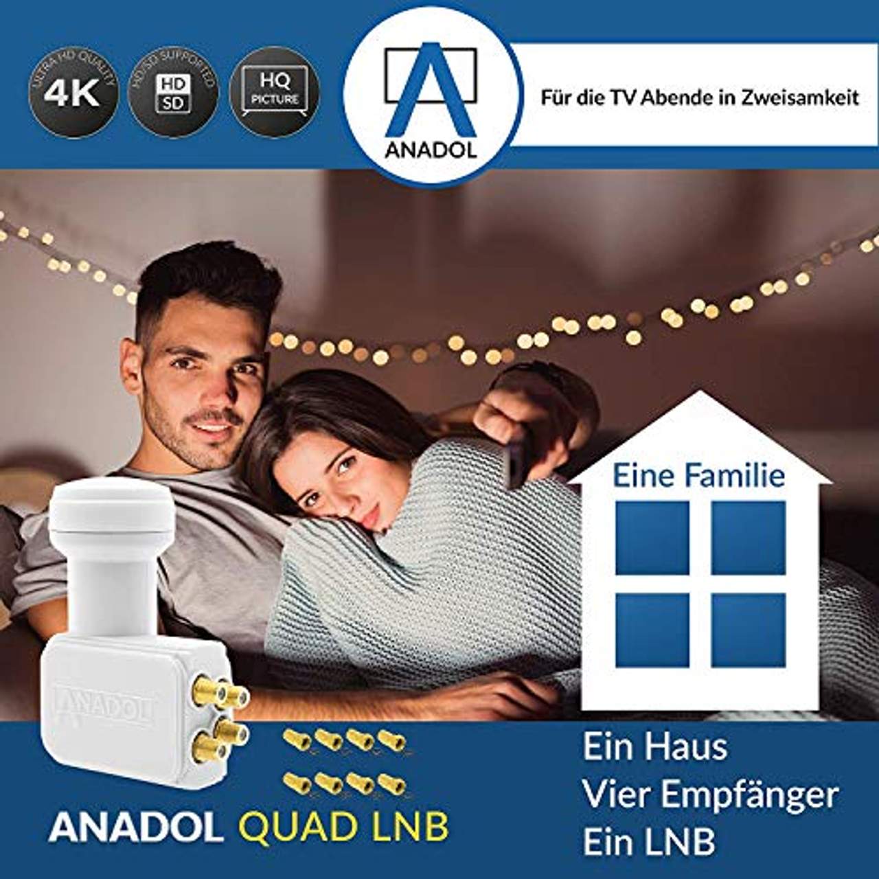 Anadol GoldLine Digital Quad LNB 4-Fach