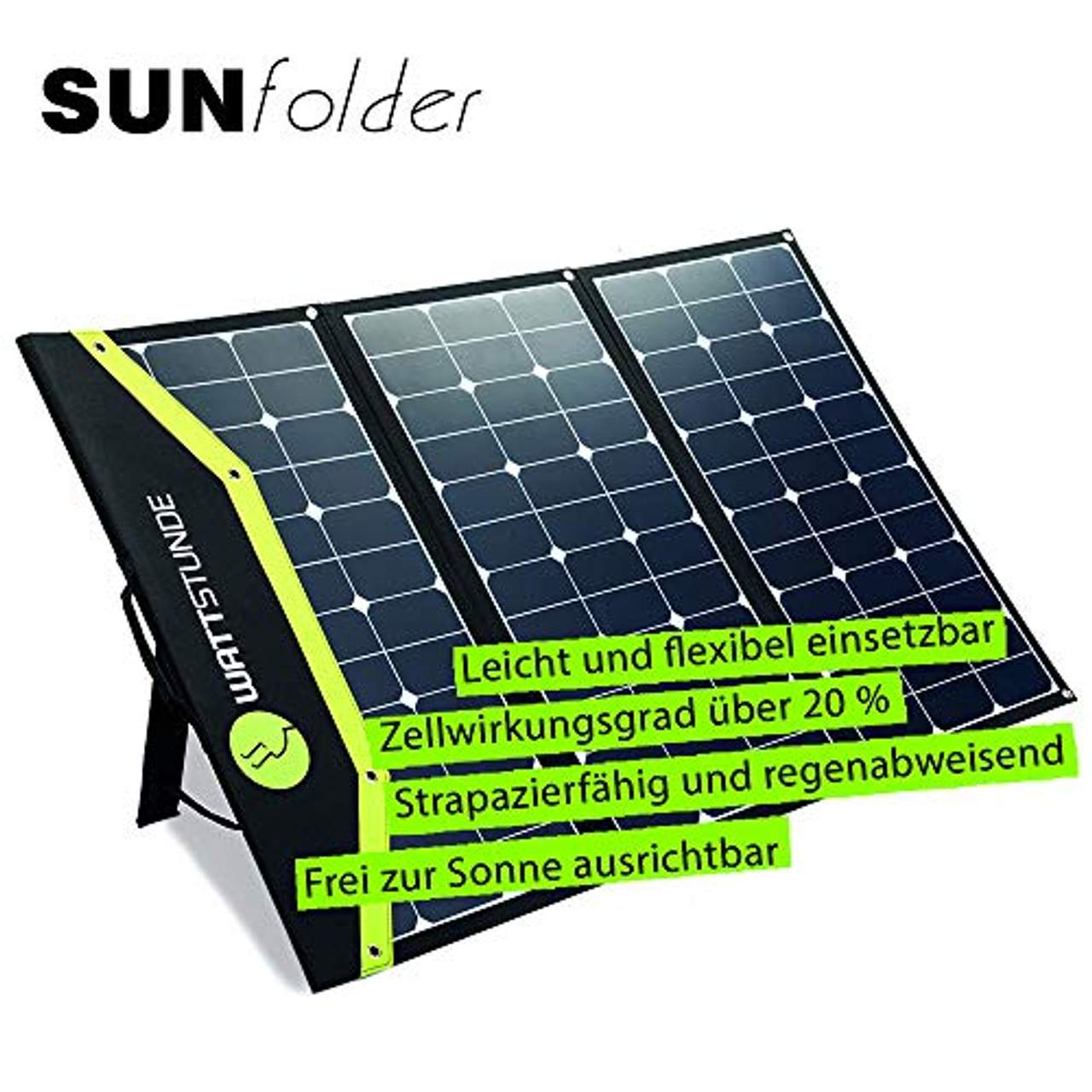 WATTSTUNDE Sunfolder Solartasche Mobiles 12V Outdoor Solarpanel 120 W