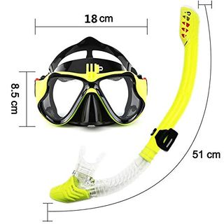 Professionelle Tauchmaske Anti Fog Brille Wassersport Maske mit 2 