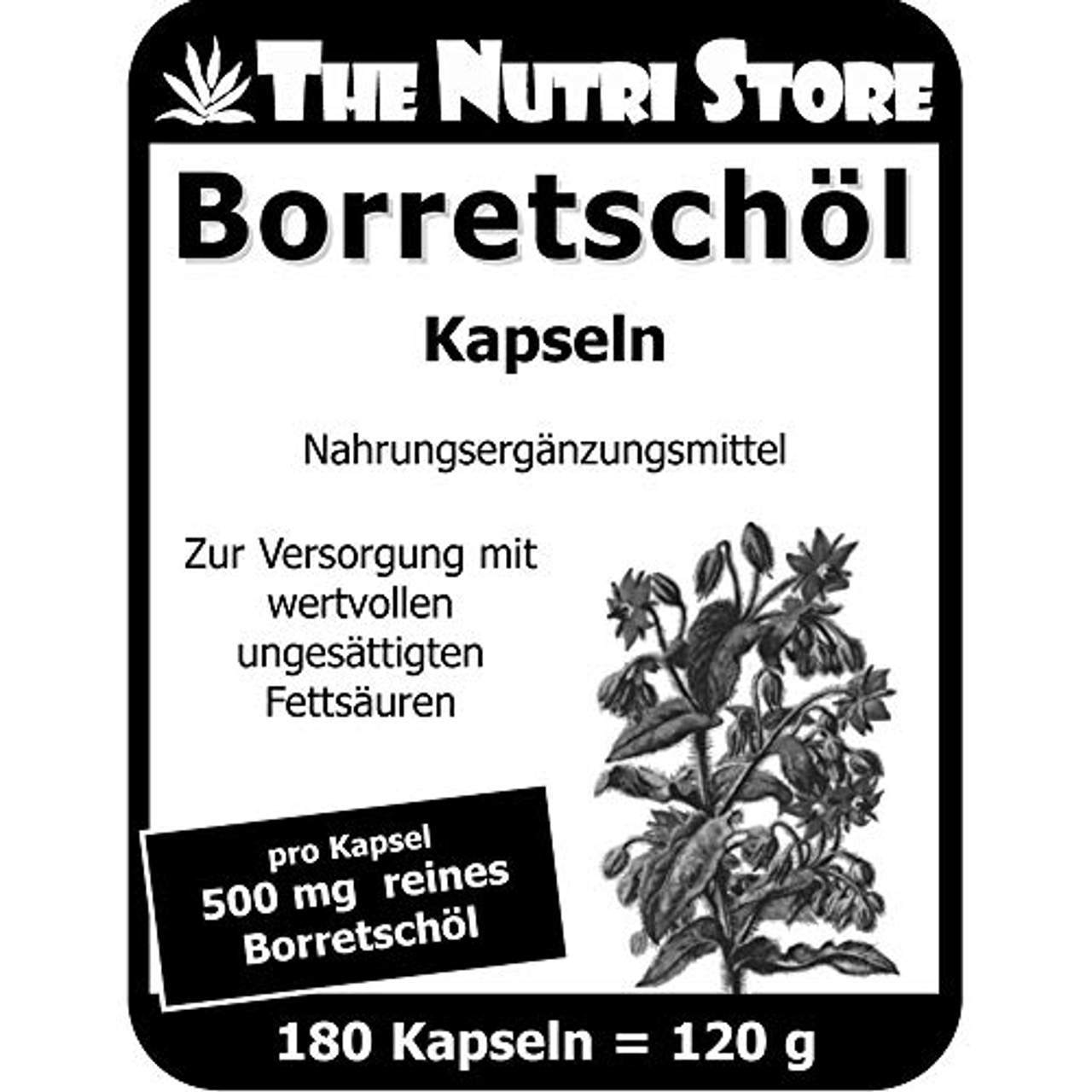 Borretschöl 500 mg Kapseln 180 Stk