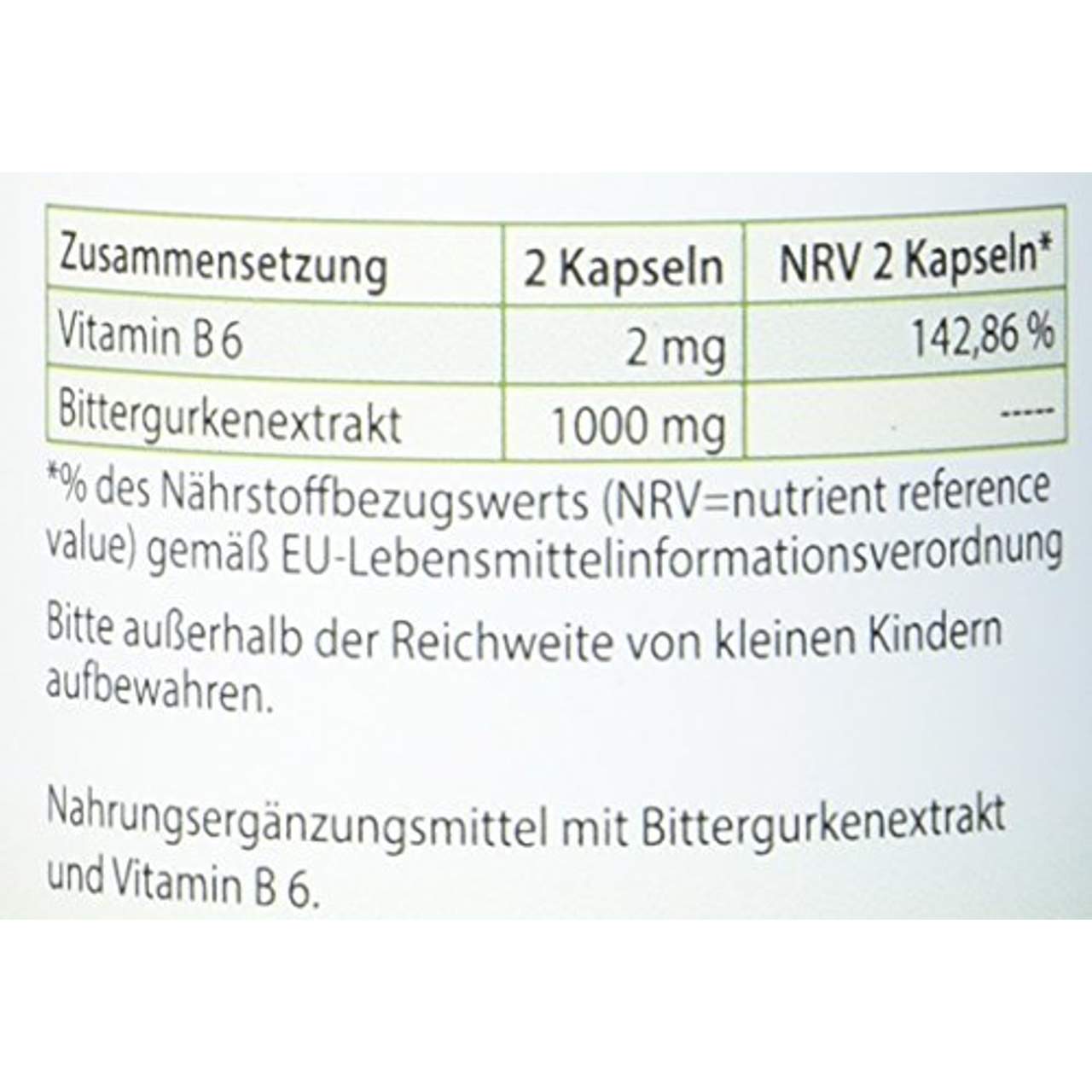 Avitale Bittergurke Kapseln mit standardisiertem Frucht-Extrakt der Bittergurke