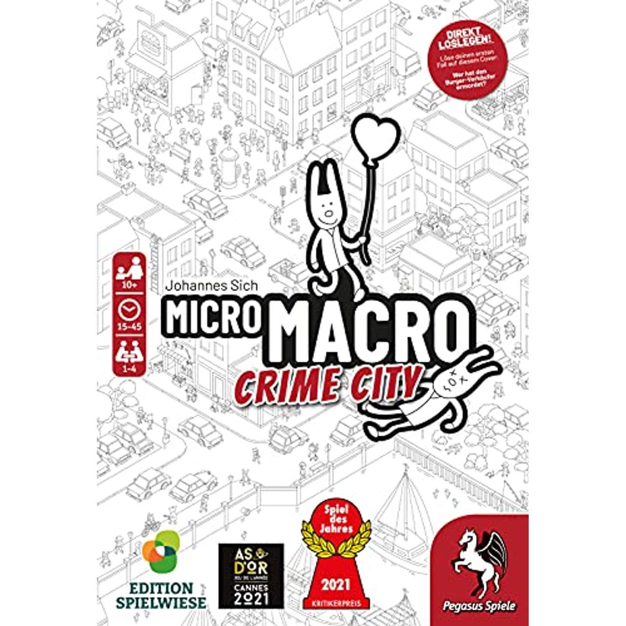 Pegasus Spiele MicroMacro: Crime City Spiel des Jahres 2021
