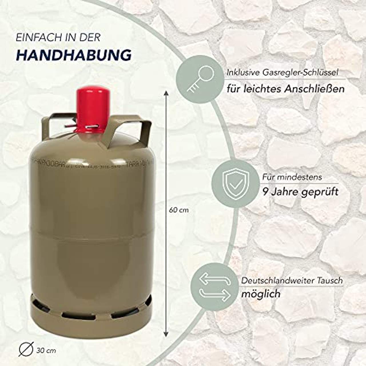 11 kg Camping Gas-Flasche Neu Propangas Grill Gaskocher Heizer