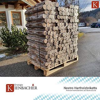 Holzbriketts 500kg Nestro Buche Hartholz Eiche Kamin Brikett Brennholz Kohle 
