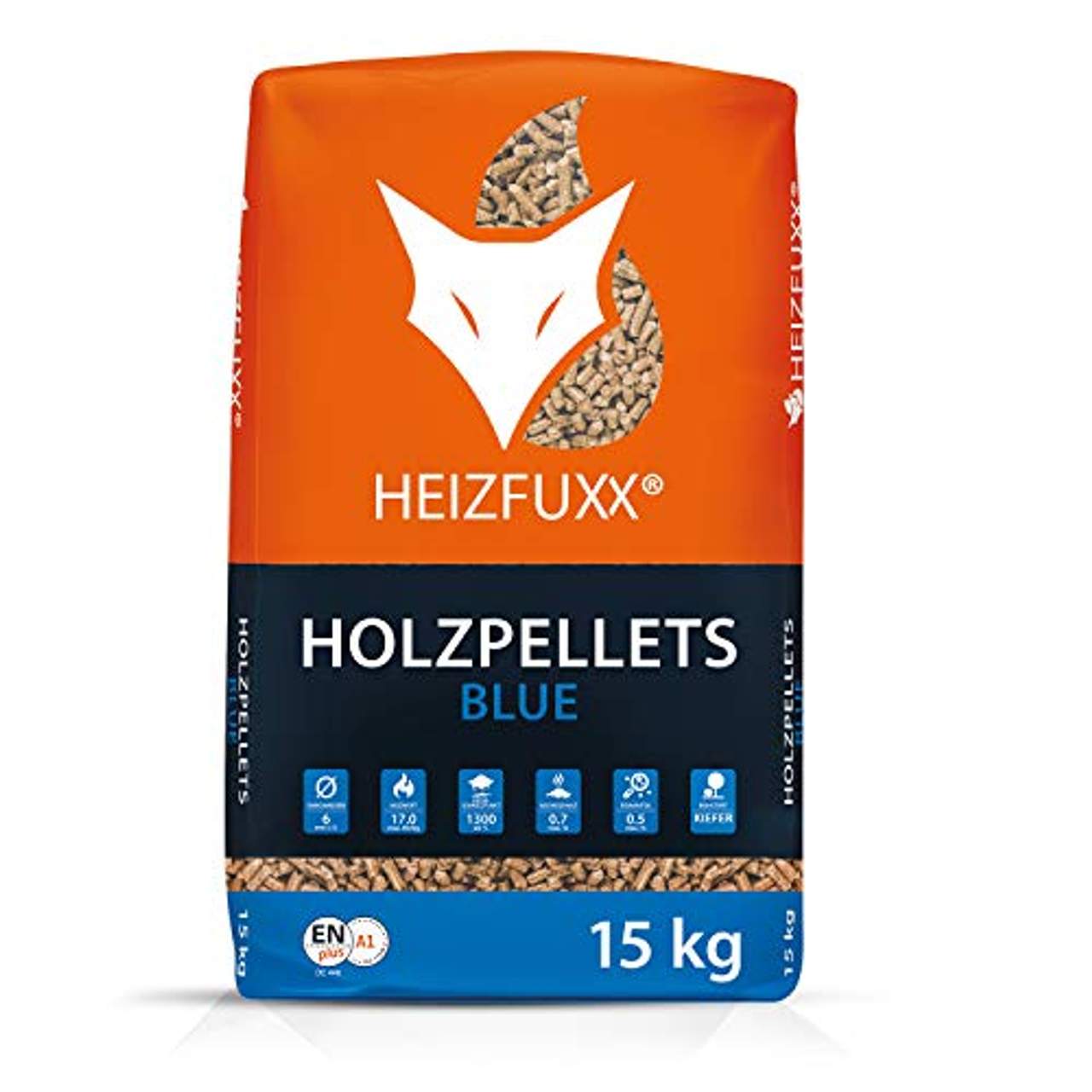 HEIZFUXX Holzpellets Blue Heizpellets Nadelholz 975 kg Pellet
