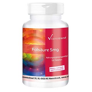 Vitamintrend Folsäure 5mg 120 vegane Tabletten