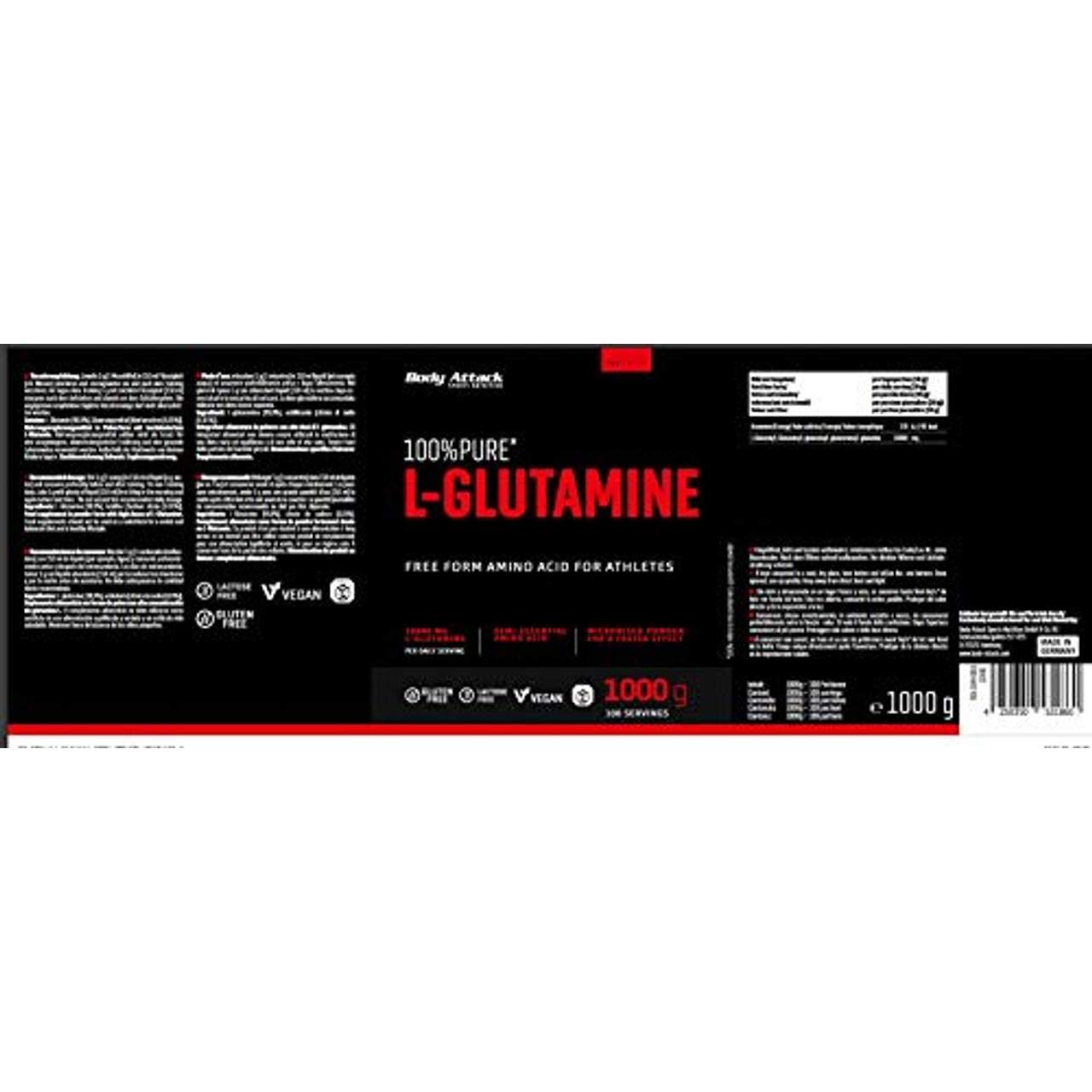 Body Attack 100% Pure L-Glutamine