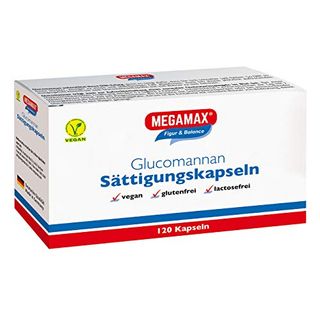 MEGAMAX Glucomannan Sättigungskapseln 120 Kapseln Vegan -Abnehmen