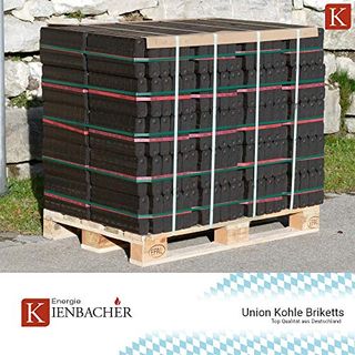 960kg Palette Union Kamin Briketts Kohle Heizbriketts Braunkohle Brennholz 