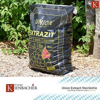 25 kg UNION EXTRAZIT Steinkohle Brikett Eierbrikett Premium Kohle Koks Briketts 