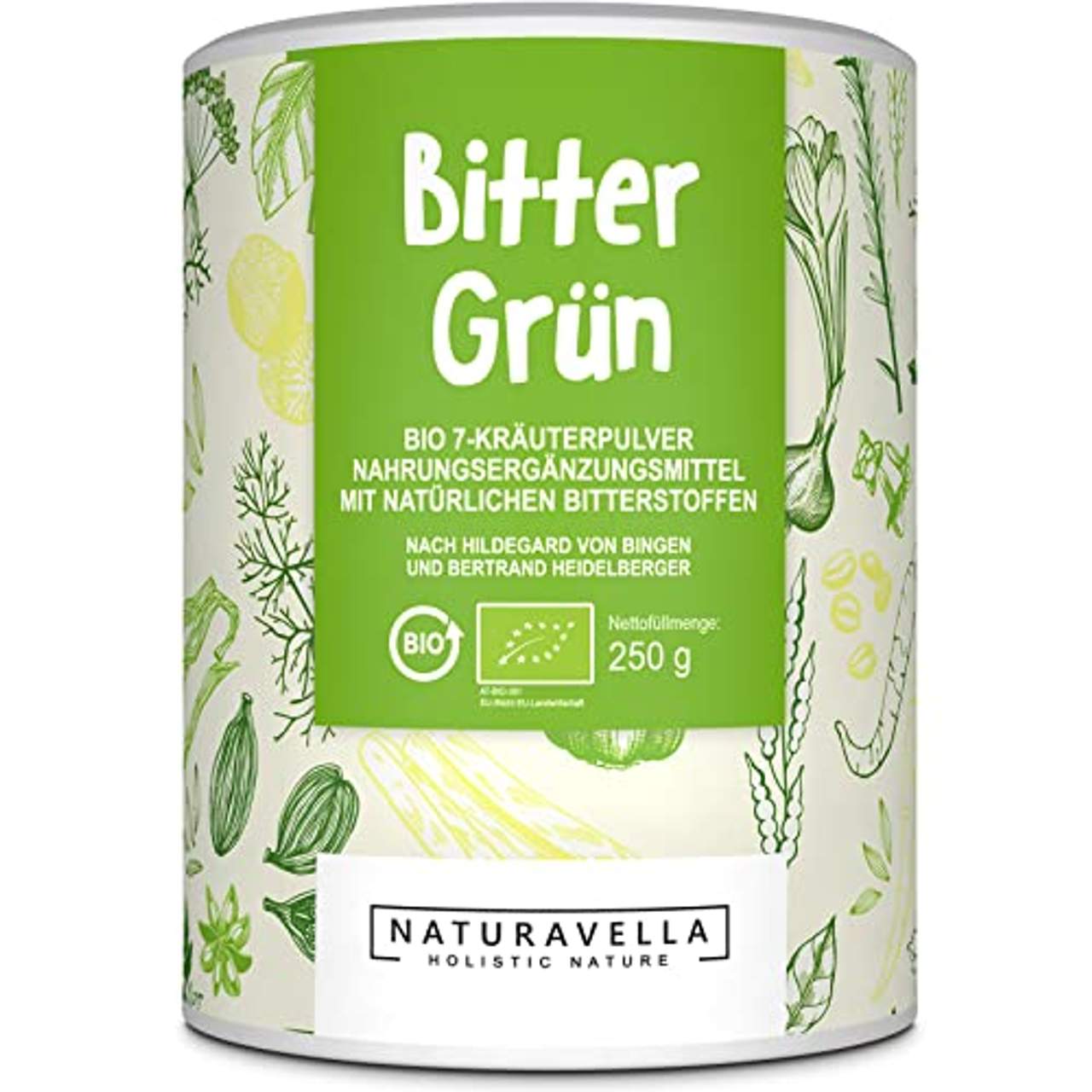 BitterGrün Bio Premium Bitterstoffe 7 Kräuter-Pulver vom Experten