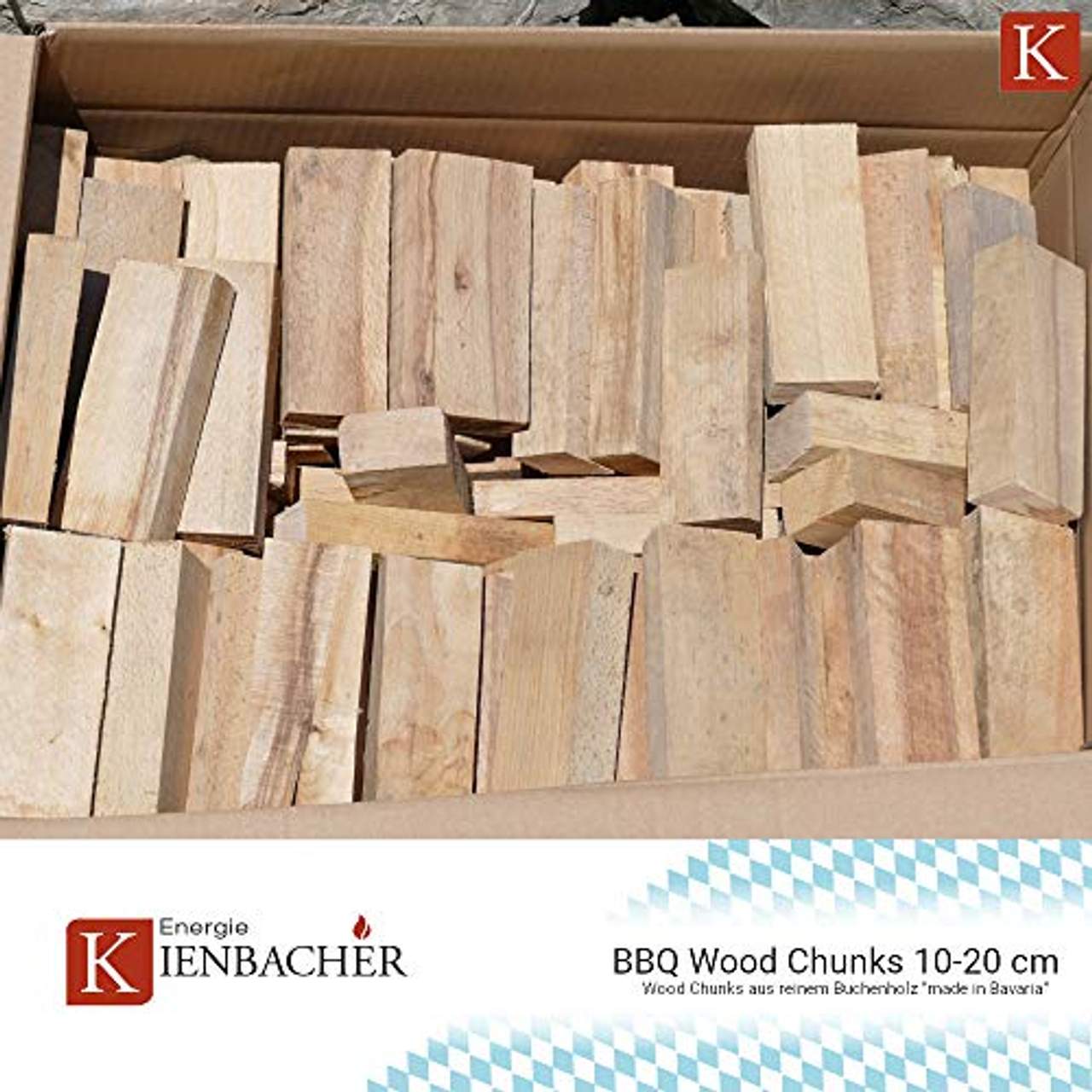 Energie Kienbacher 5-30 kg BBQ Buche sortenrein Wood Chunks Smoker Holz Räucherholz