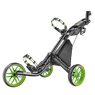 CaddyTek Golfwagen golf trolleys 3 Rad Golf Push cart leicht falten-lime
