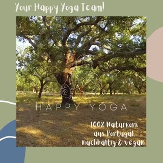 Happy Yoga 2er Set Yogablock 100% Veganer Naturkork