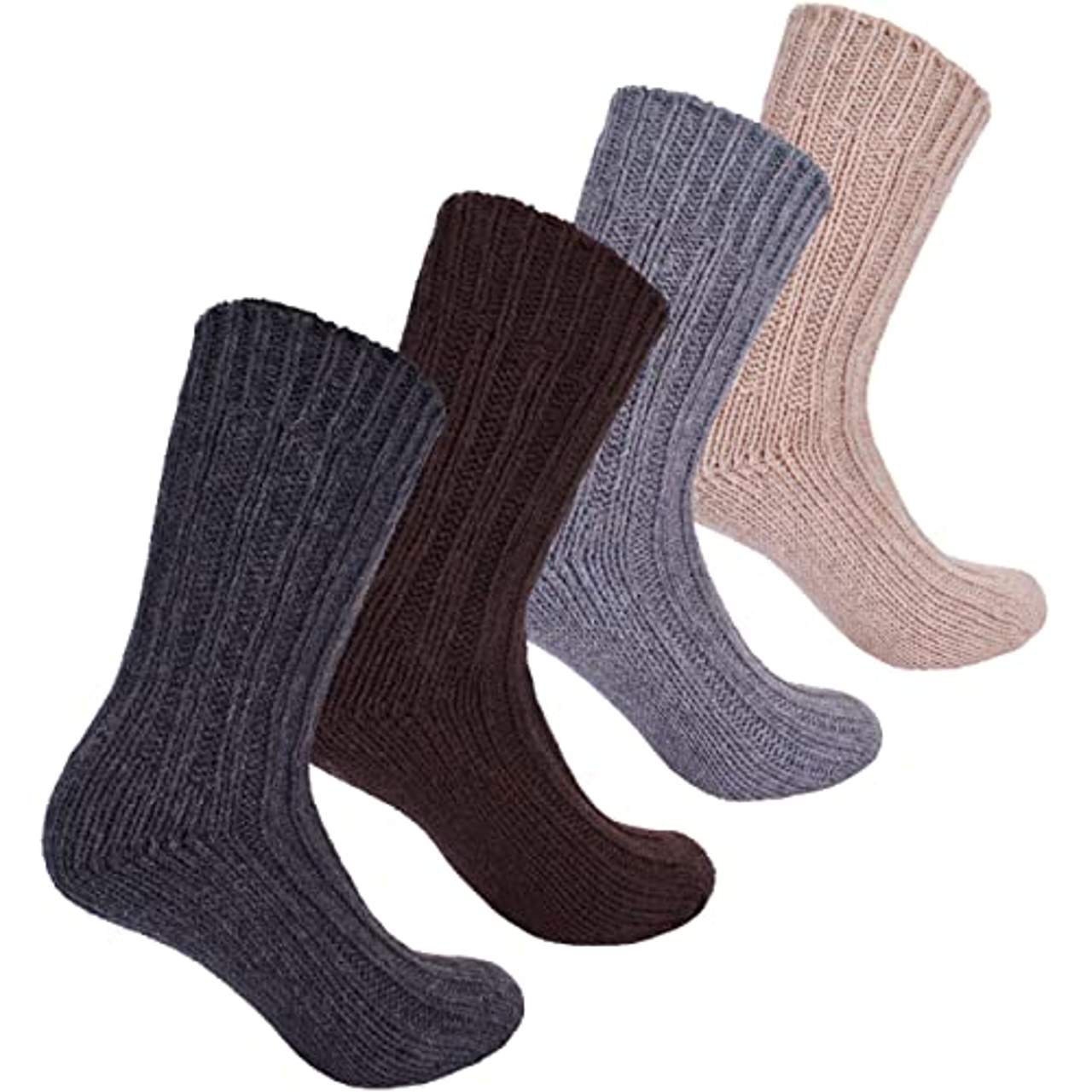 4 Paar dicke flauschige warme Alpaka Socken