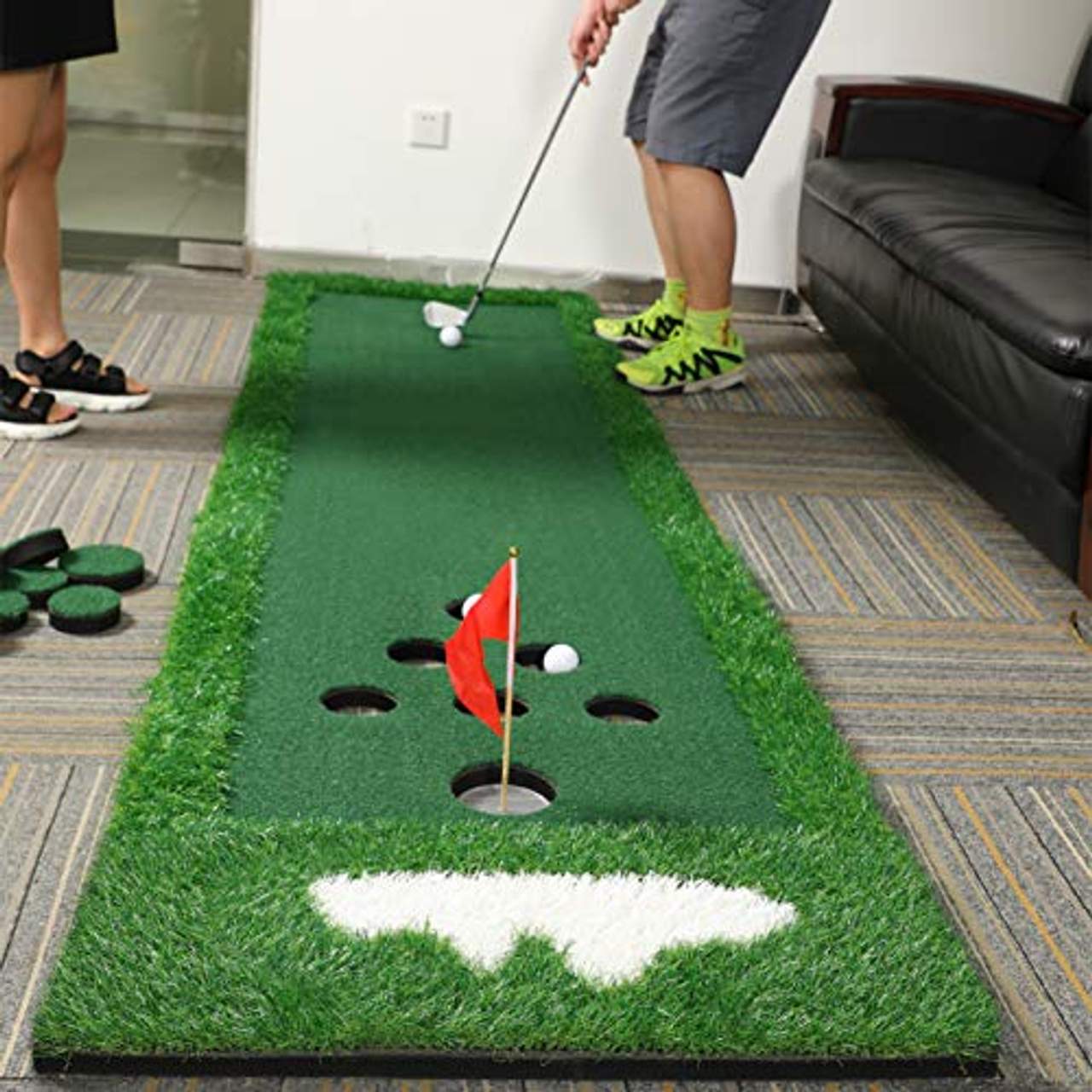 SHOWTIMEZ Golf Putting Matte Tragbare Puttingmatte Trainingsmatte