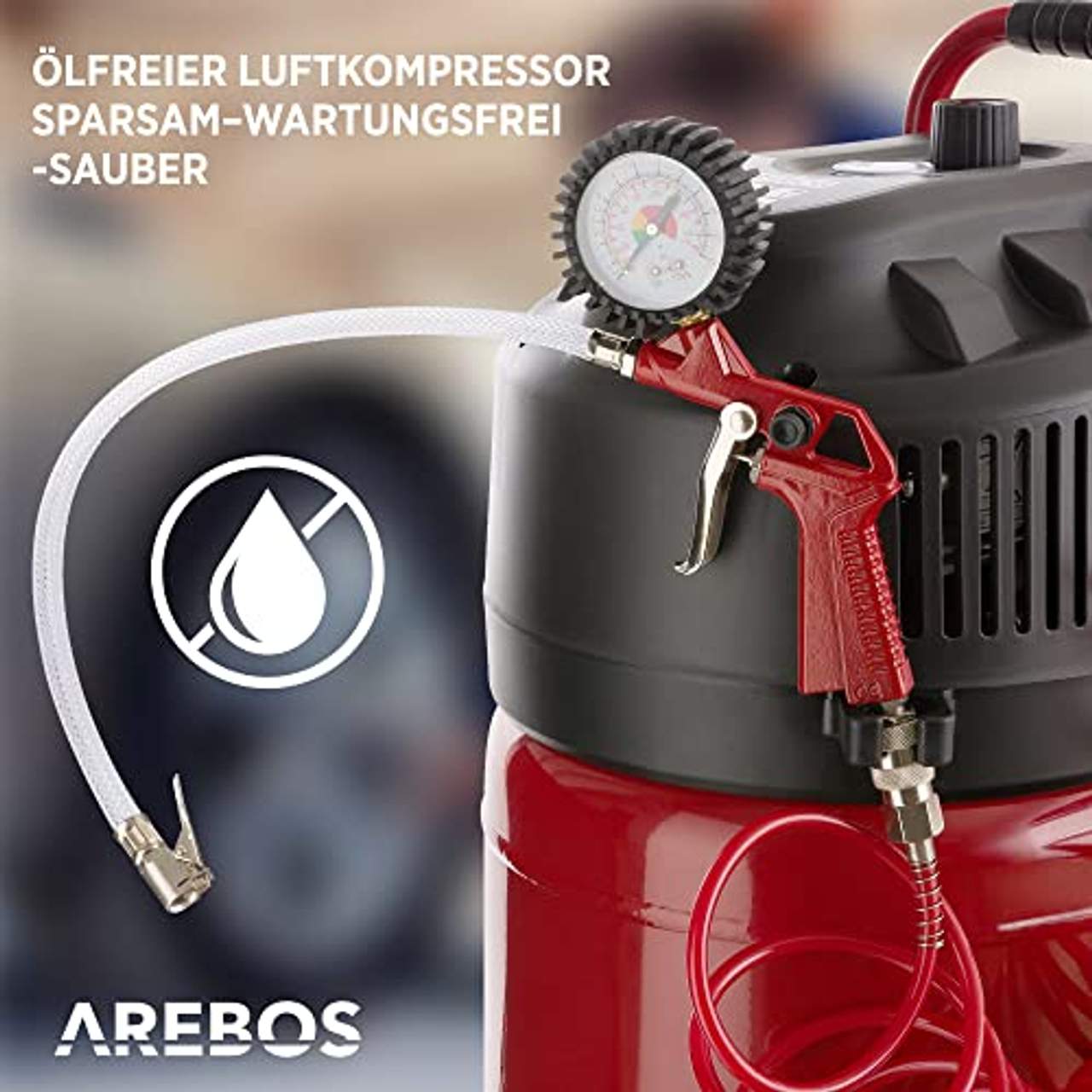 Arebos Druckluft Kompressor 50 L