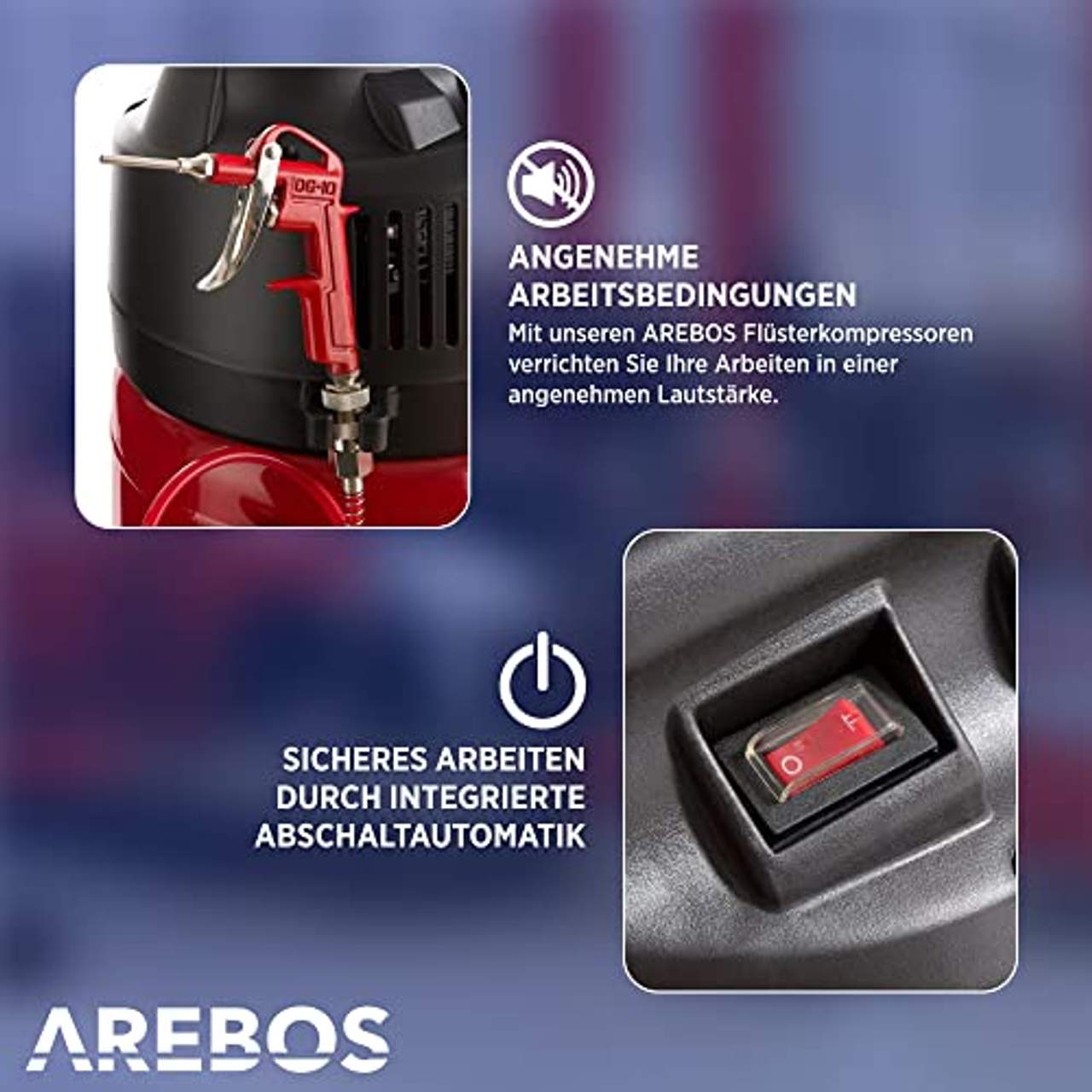 Arebos Druckluft Kompressor 50 L