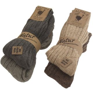 4 Paar dicke flauschige warme Alpaka Socken