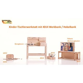 Holzspielzeug-Peitz Kinder-Werkbank 4014 Massivholz-Hobelbank