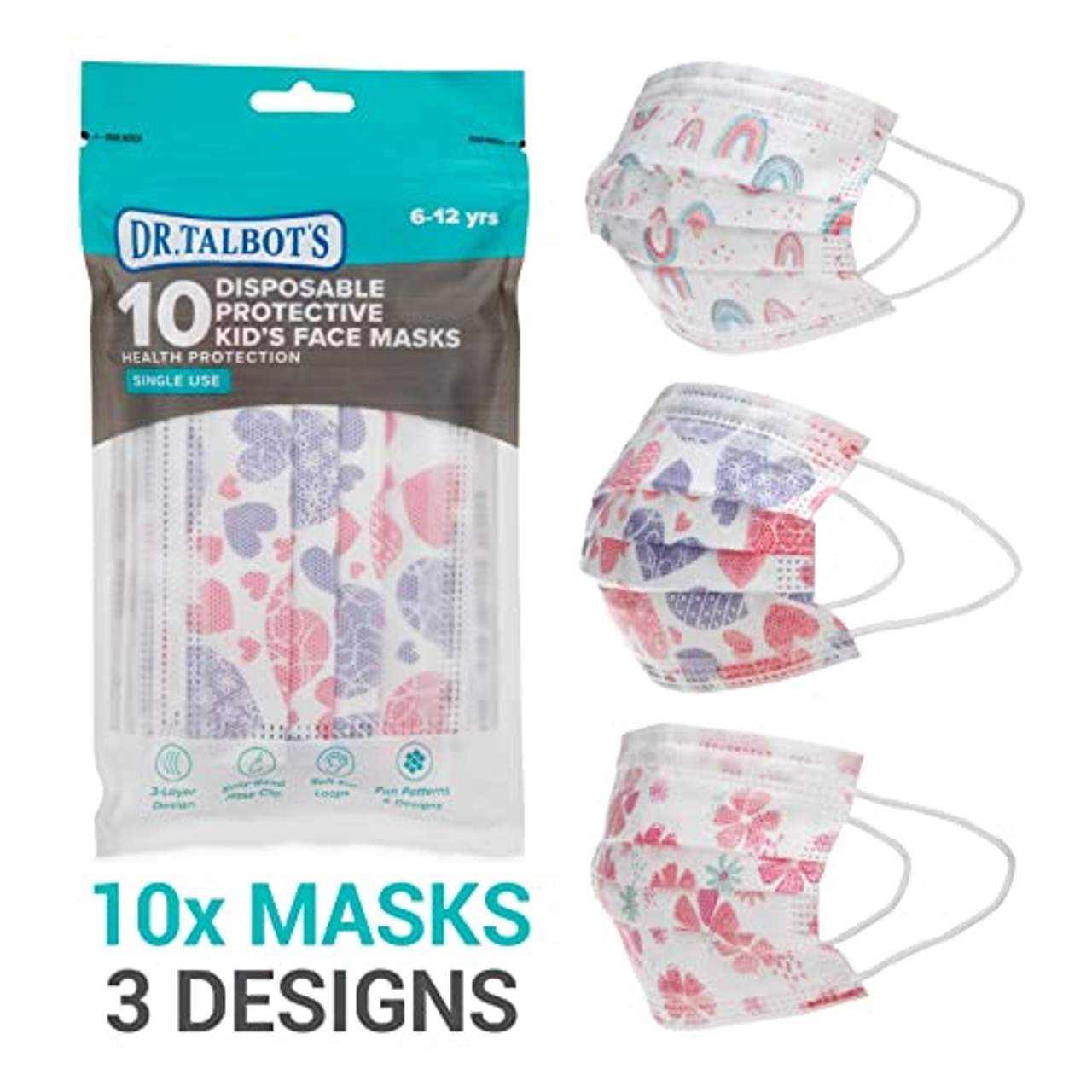Nuby Mundschutz Maske für Mädchen- 4-12 Jahre