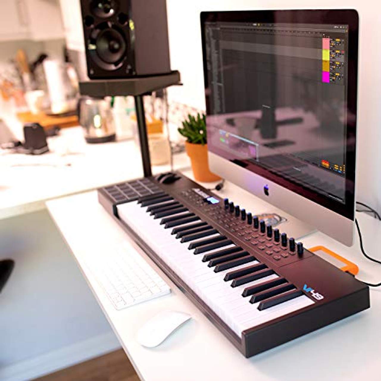 Alesis VI49 49 -Tasten-USB-MIDI-Keyboard mit 16 Pads