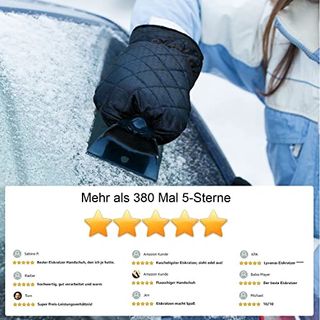 Lyvanas Eiskratzer Auto Profi Eisschaber trifft auf Premium Eiskratzer Handschuh