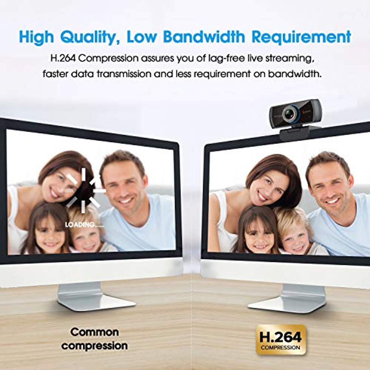 LOGITUBO HD Webcam 1080P Streaming Kamera