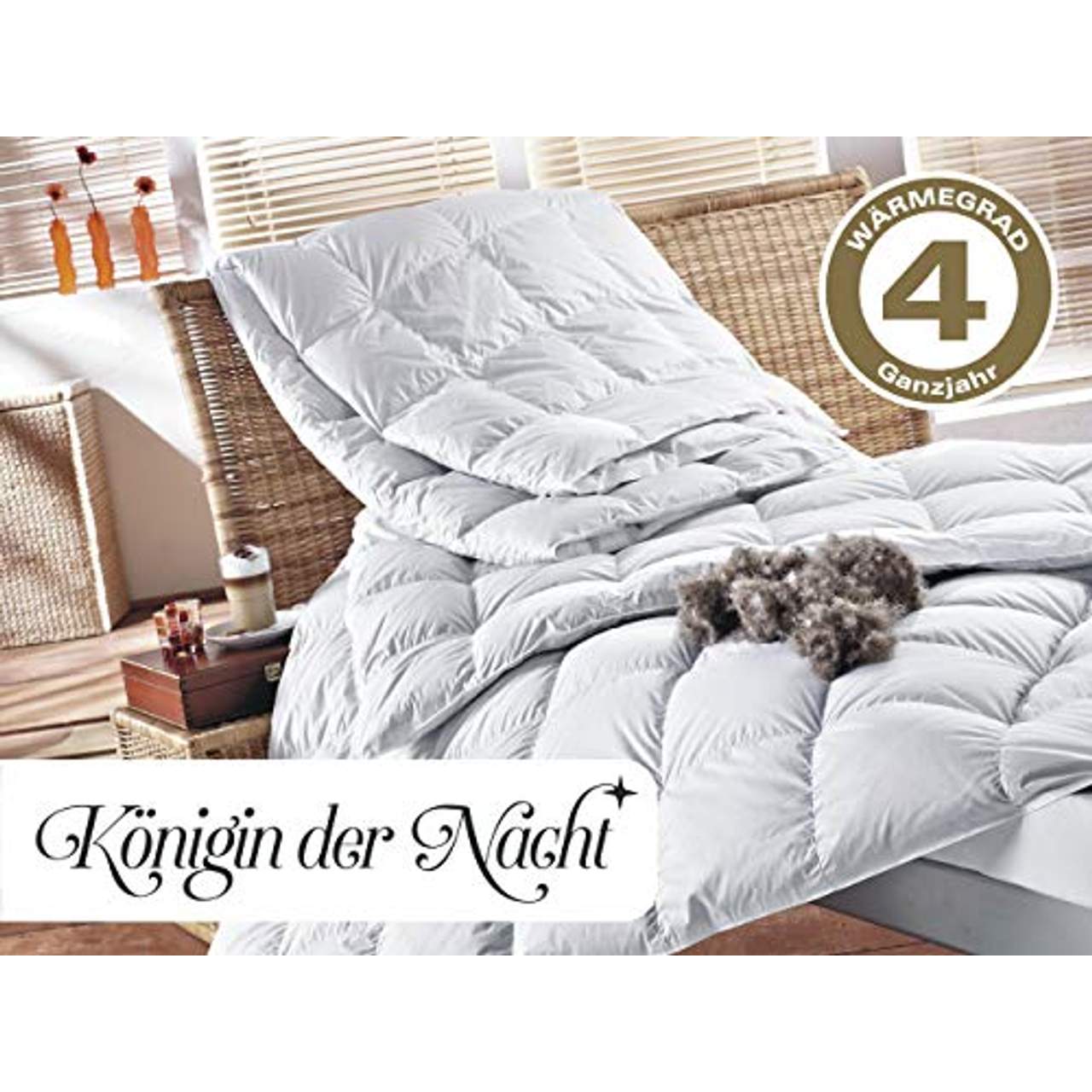 Königin der Nacht Original Eiderdaune Bettdecke 135x200 cm