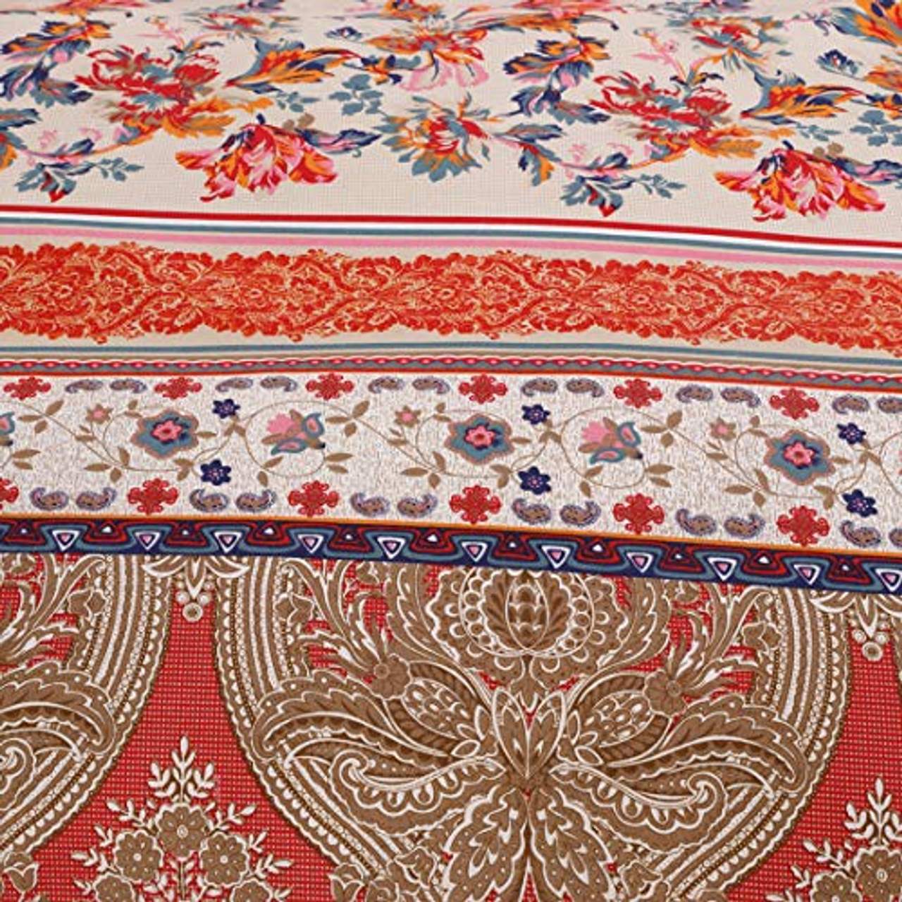 Omela Bettwäsche Vintage 135x200 cm Blumen Muster Indisches