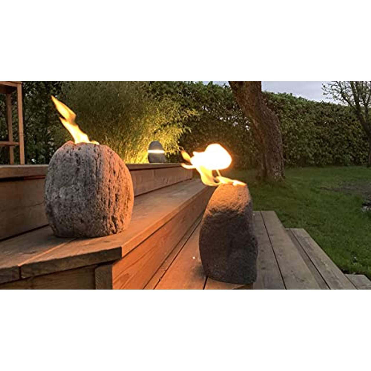 Fireplace Ethanol-Feuerstein Granit vom Kunsthandwerker-Steinmetz