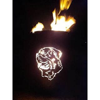 Tiko-Metalldesign Feuerkorb mit Tiger Motiv