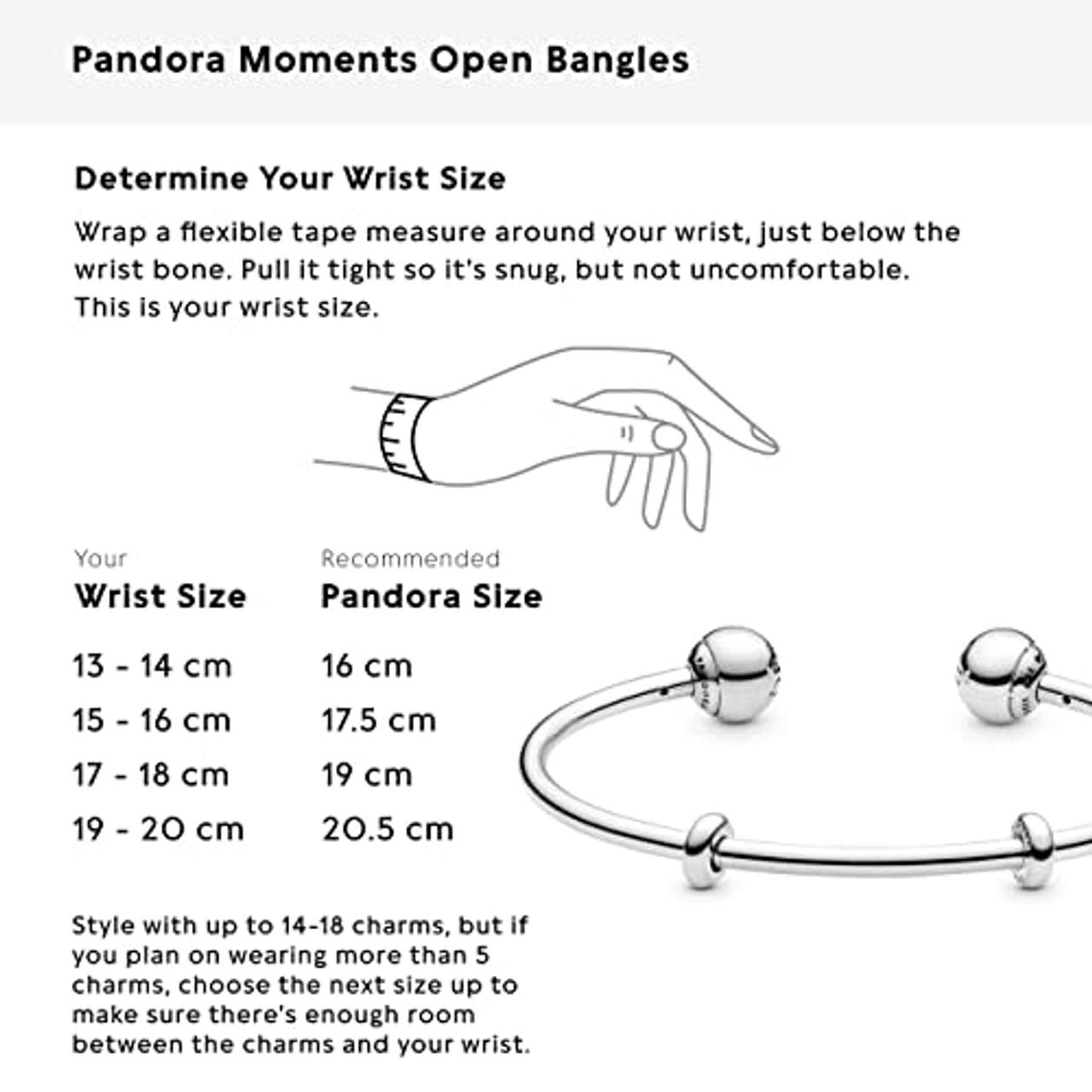 Pandora Moments Offener Armreif