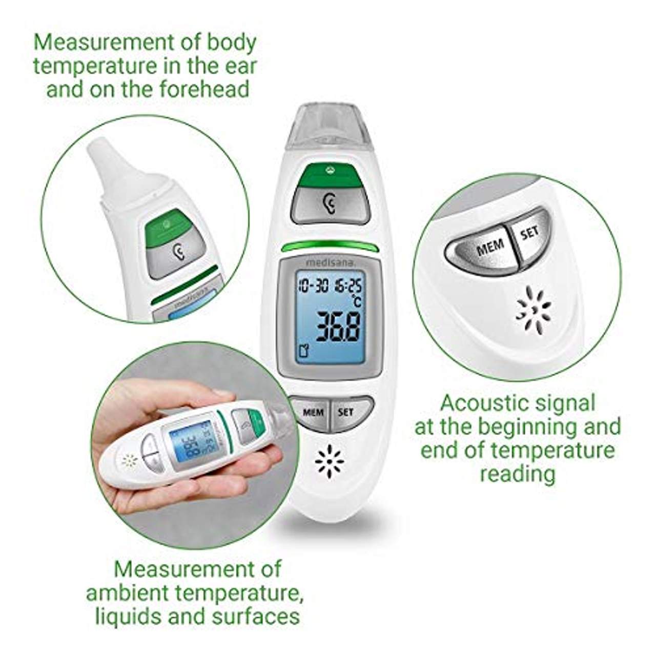 Medisana TM 750 digitales 6in1 Infrarot-Fieberthermometer