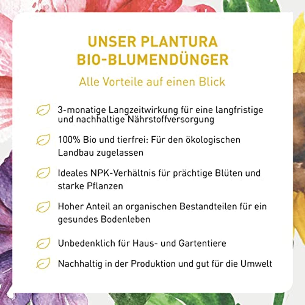 Plantura Bio Blumendünger mit 3 Monaten Langzeitwirkung